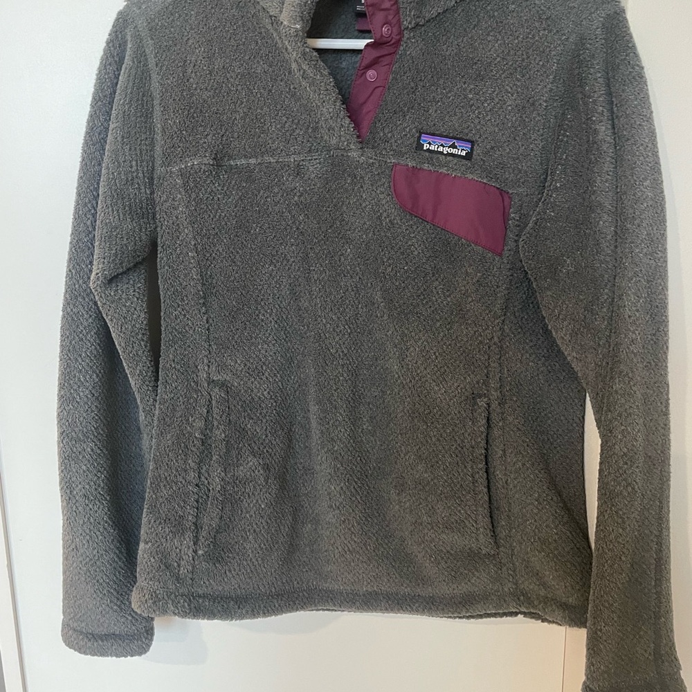 Patagonia Gray Cowl Turtleneck Sweater